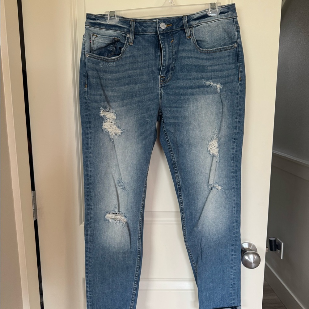 Vigoss Blue Skinny Jeans Distressed Style